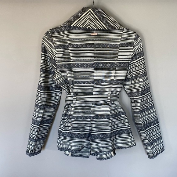 MIA Melon Wrap Short Trench Jacket. Aztec Print - Picture 2 of 13